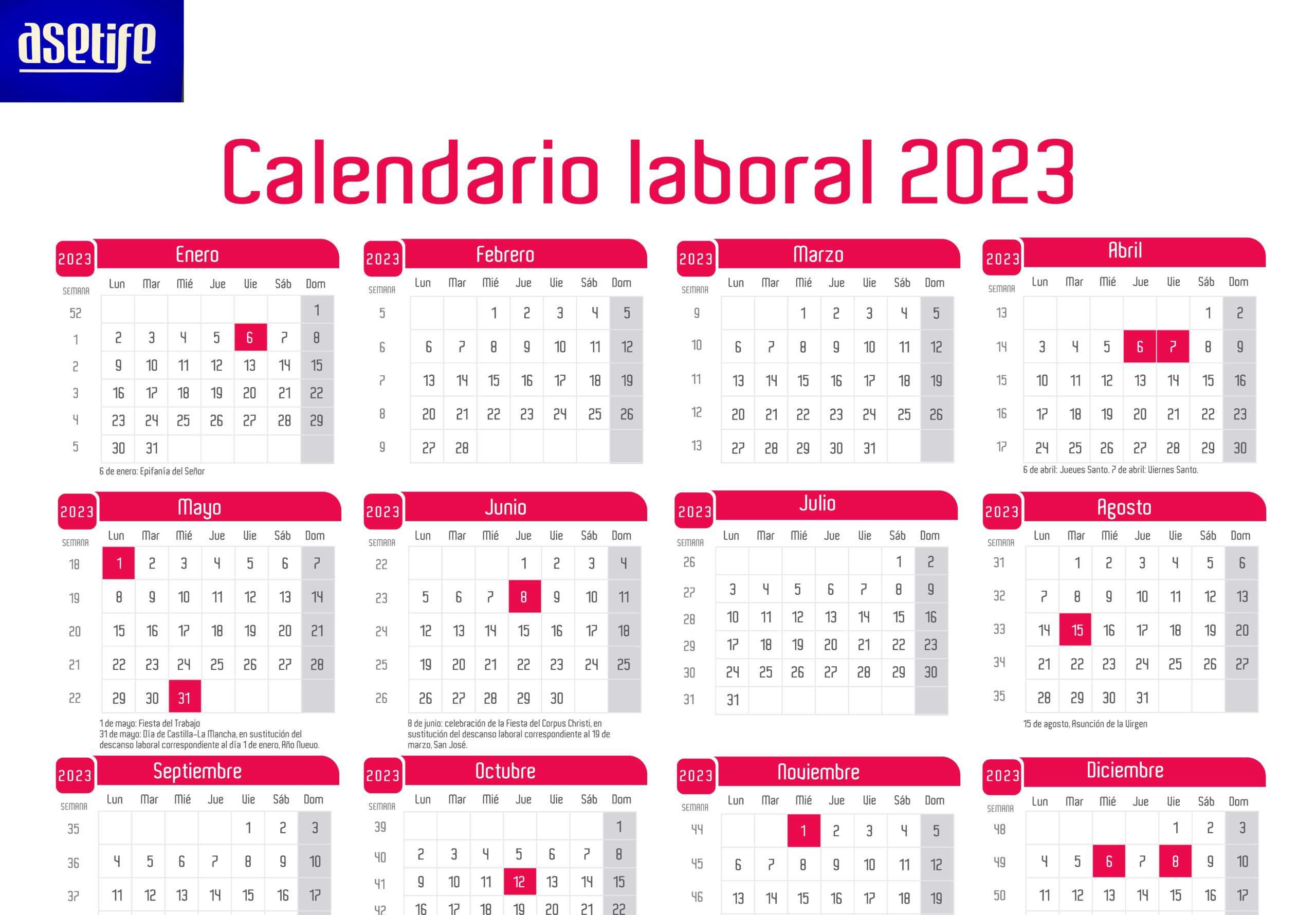 CALENDARIO LABORAL 2023 Pagina 1 scaled - Calendario Laboral 2023