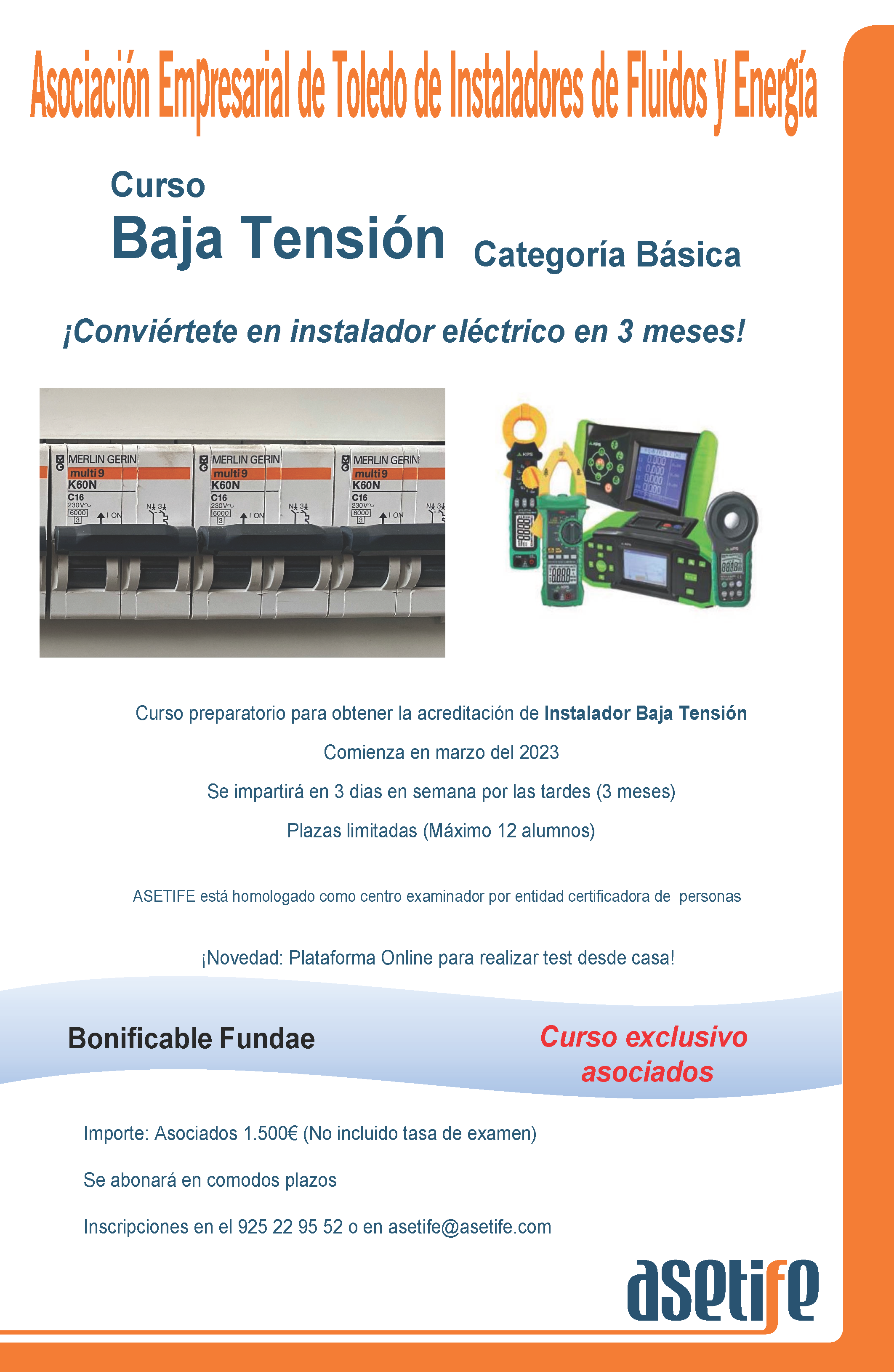 Cartel BT v2 - Curso Instalaciones Eléctricas Baja Tensión